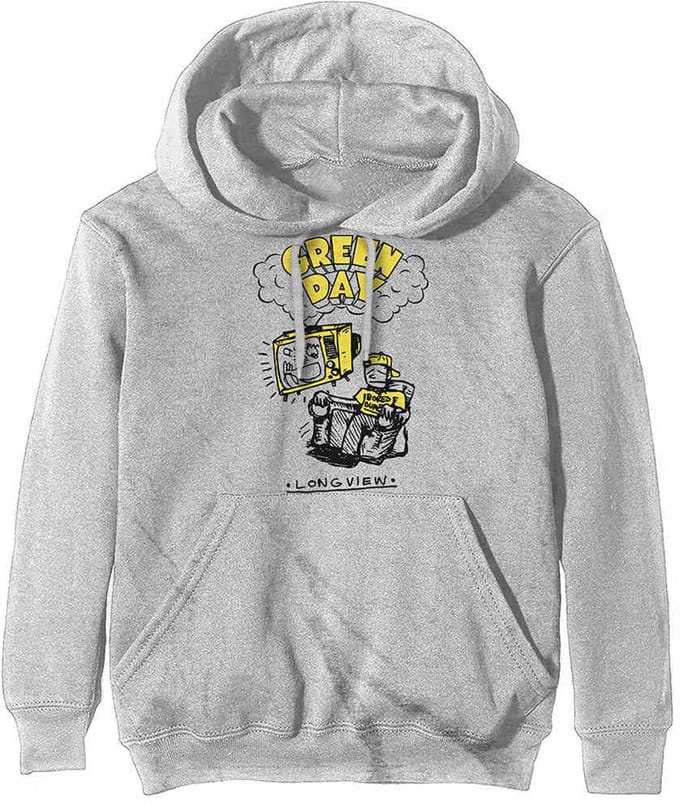 Green Day - Longview Doodle Hoodie/trui - XS - Wit