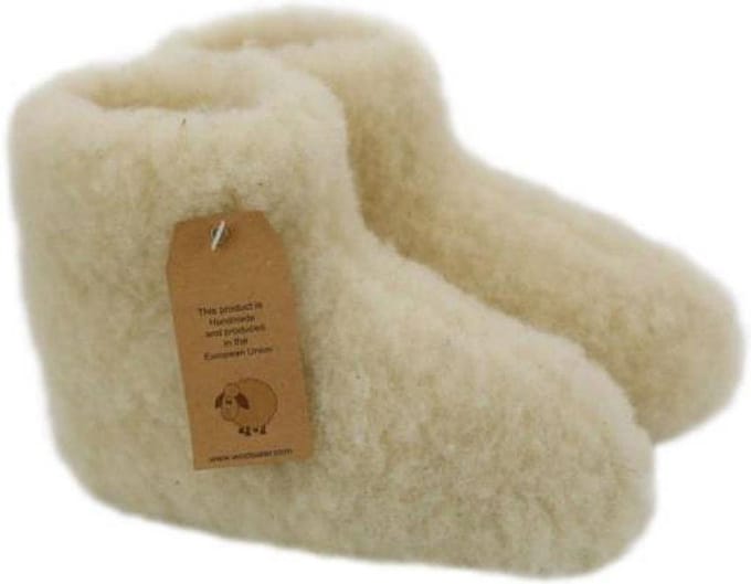 Woolwarmers Kindersloffen - Creme/Beige - Maat 26/27