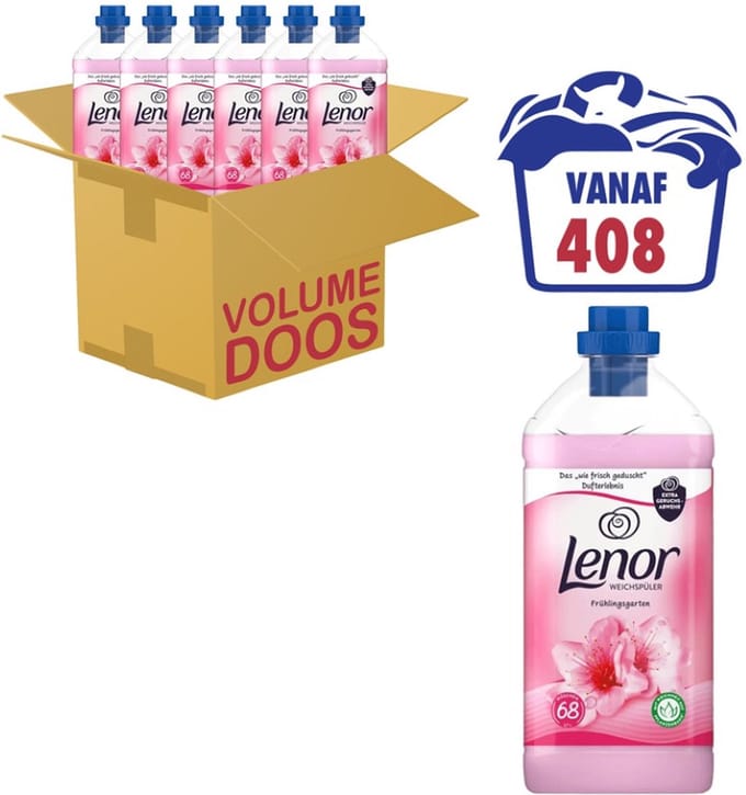 6x Lenor Wasverzachter Spring Garden 68WL, 1,7 l