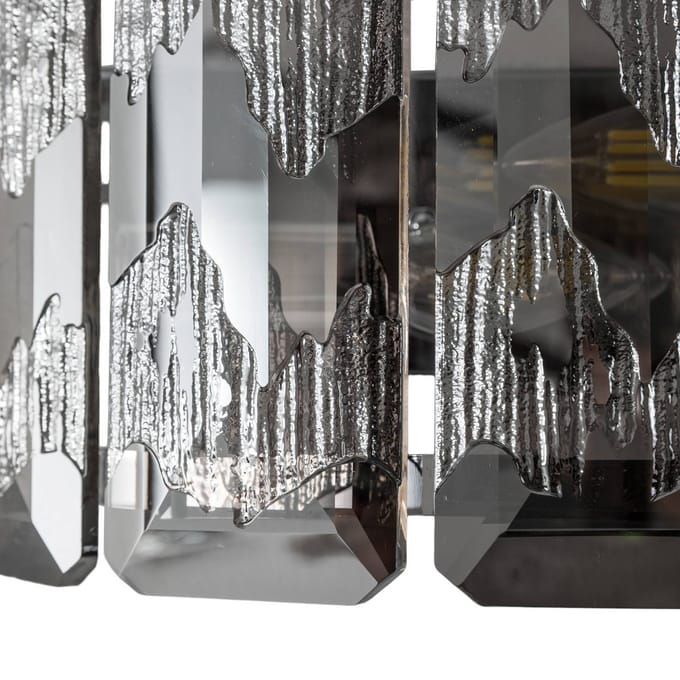 Lucea Wandlamp Orvin, chroom, 2-lamps, breedte 33 cm, glas