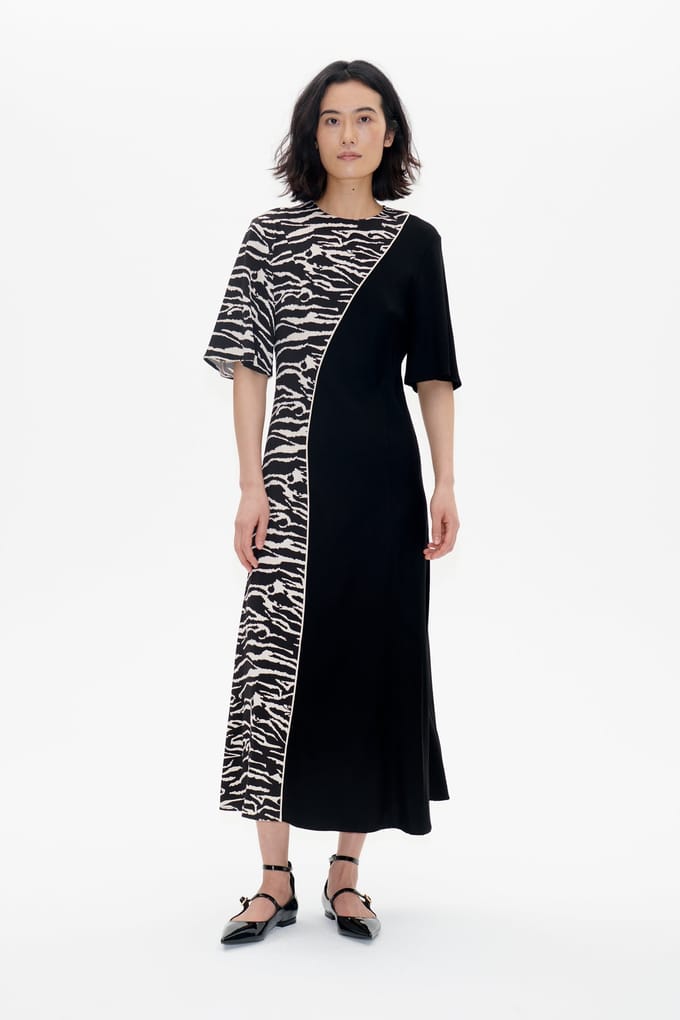 Baum und Pferdgarten Anabel Dress Black Whisper Zebra Größe: 36 | Maxikleider Outlet | Damen | Schwarz