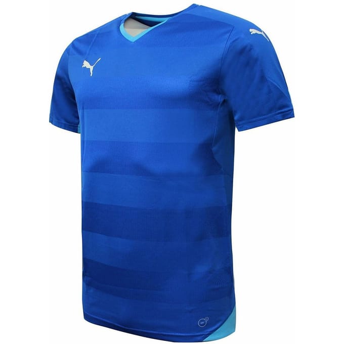 Puma DryCell Korte Mouw Pullover V-Hals Blauw Heren T-shirt 702064 02