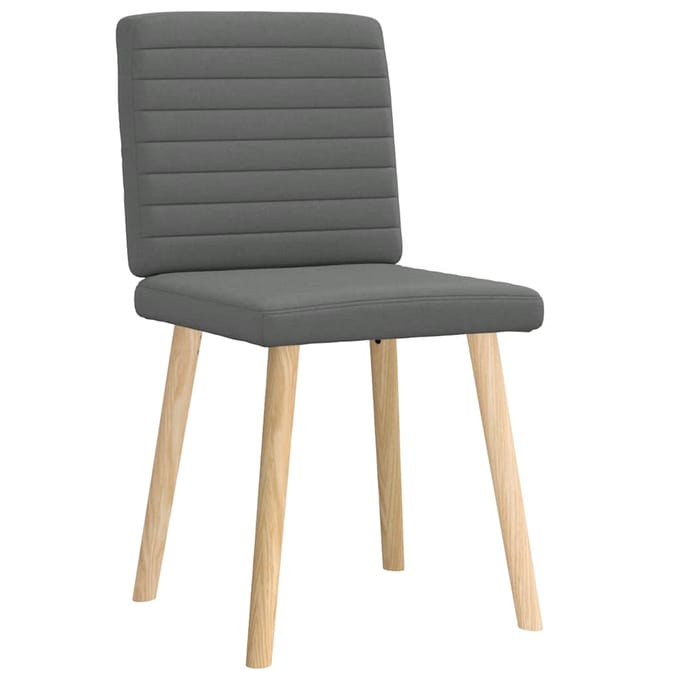 vidaXL - Eetkamerstoelen - 2 - st - stof - donkergrijs