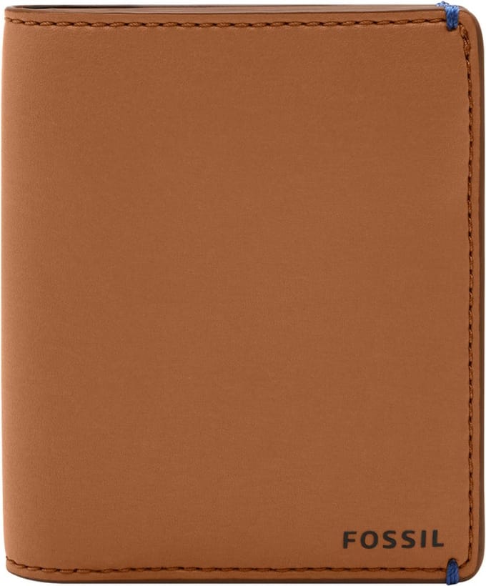 FOSSIL Portemonnee Joshua Vegan Cactus Bifold Tan Lichtbruin