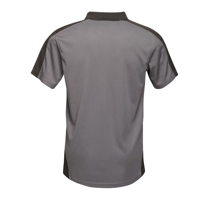 Regatta Herencontrast Coolweave Polo Shirt (Afdichting Grijs/Zwart)