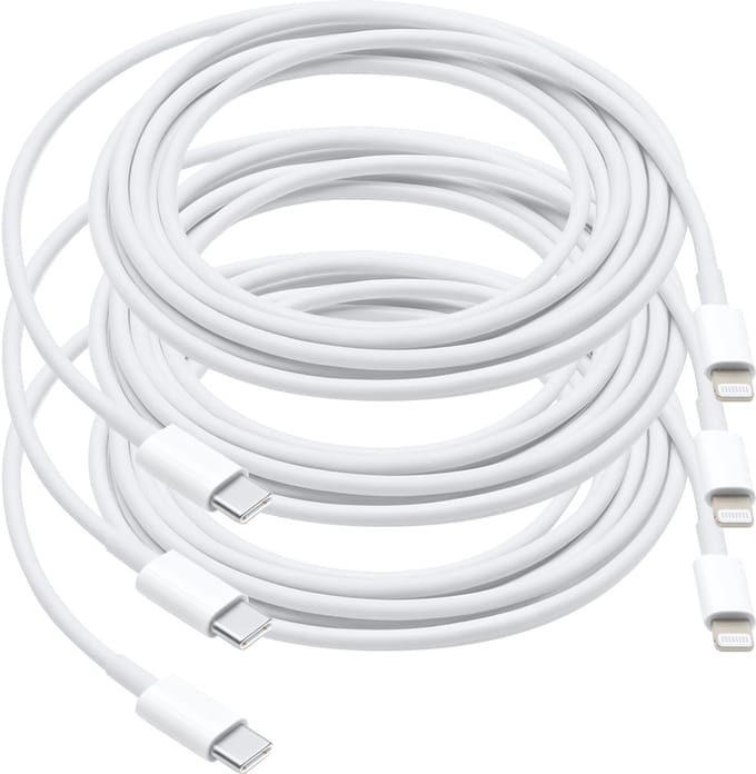 MMOBIEL 3 Stuks USB – C naar 8 Pin Lightning Kabel 1 meter