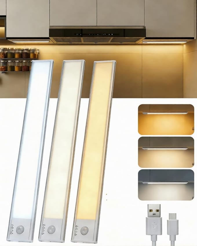 Dimbare LED Kastverlichting met Bewegingssensor - Oplaadbaar en Magnetisch