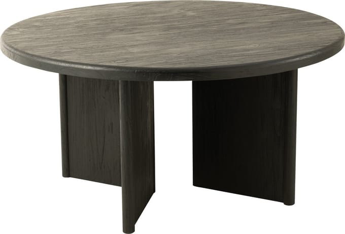 J-Line tafel Rond - hout - zwart
