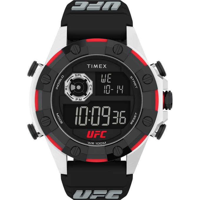 Timex UFC Kick TW2V86700 Horloge - Rubber - Zwart - Ø 49 mm