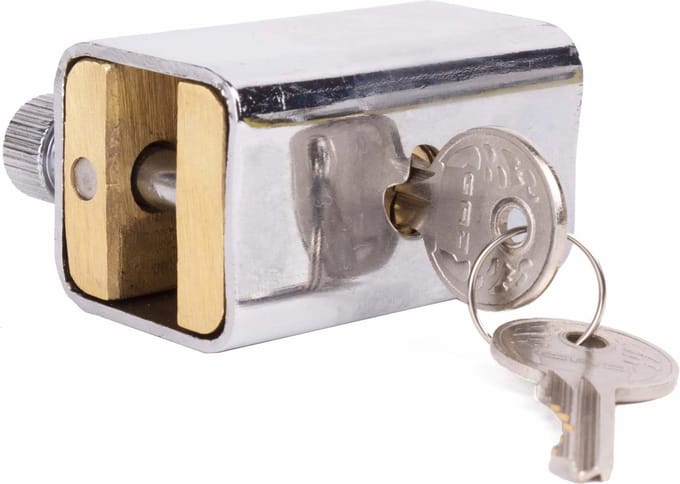 GAD Kettingslot - 8 mm dikte - 2 pinnen - messing - inclusief 2 sleutels