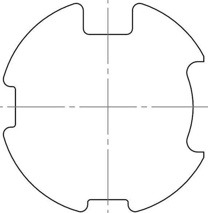 Adaptieset type M - Ø 78 mm met doekgleuf