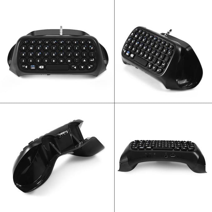 Mini Clavier de Jeu Bluetooth Sans Fil Chatpad pour Manette PS4