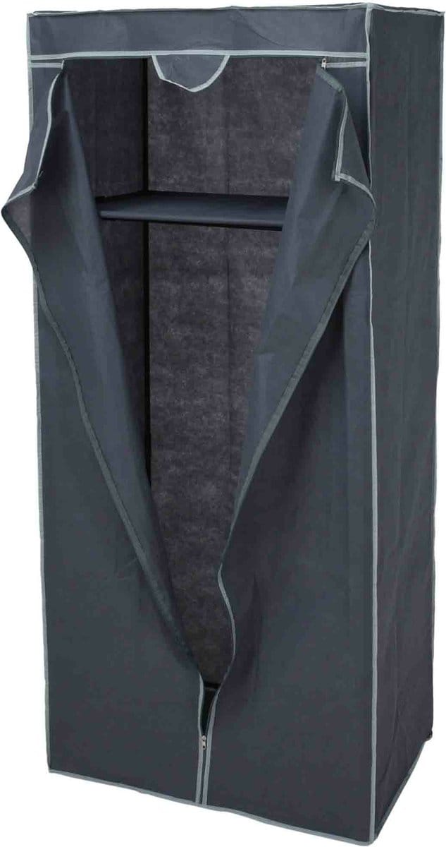 Storage Solutions - mobiele opvouwbare kledingkast - grijs - 160 cm