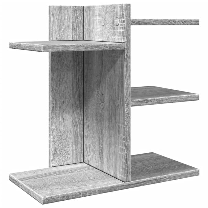 vidaXL - Bureau - organiser - 42x21,5x42 - cm - bewerkt - hout - grijs - sonoma - eiken