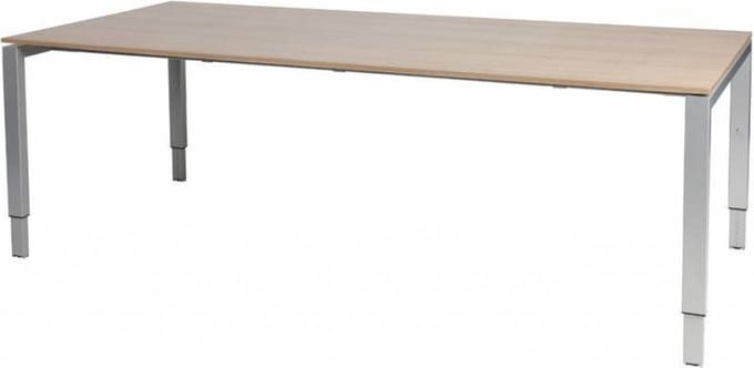 Vergadertafel Domino - 220x100 Havana Kersen - alu frame