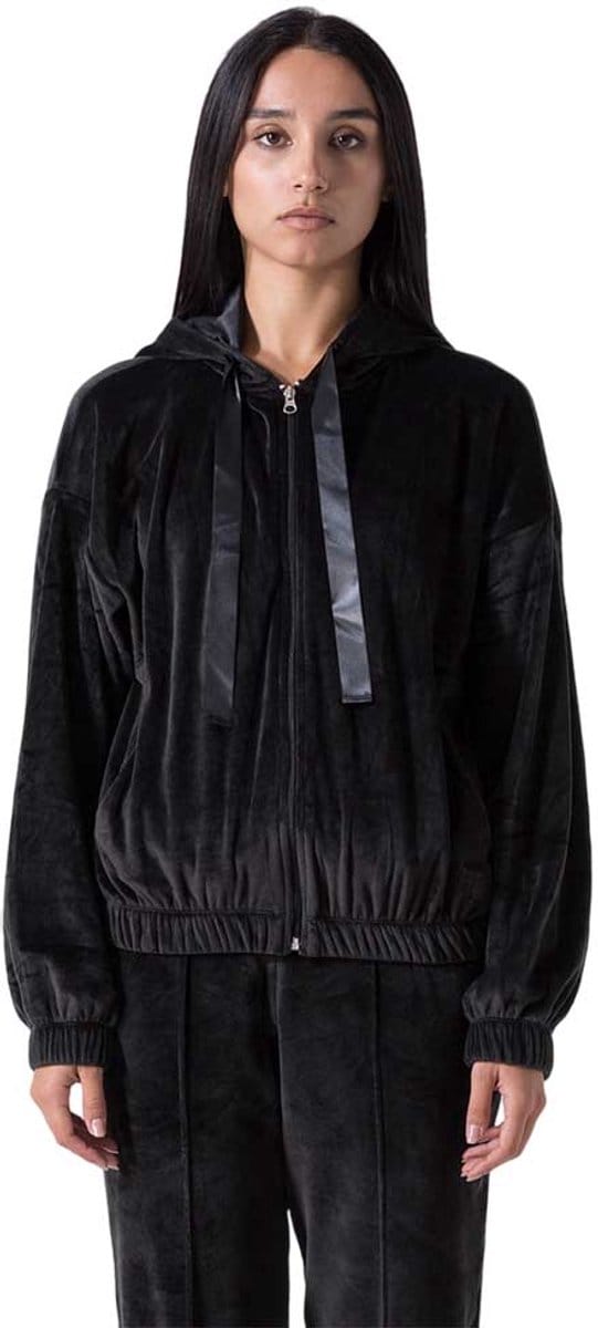 Everlast Ciniglia Sweatshirt Met Rits Zwart S Vrouw