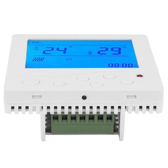 Fancoil Centrale Airconditioning Thermostaat Intelligente LCD Temperatuurregelaar Thermostaatschakelaar blue
