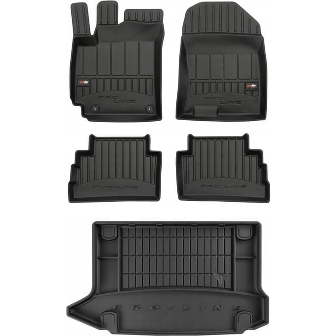 FROGUM Proline – Automatten Set + Kofferbakmat – Geurloos TPE – Hyundai Kona (vanaf 2017)