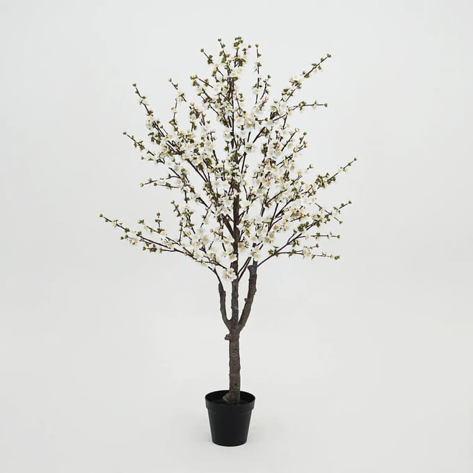 Countryfield Kunstplant Prunus Sakura – Wit – Ø100 cm – Hoogte 180 cm