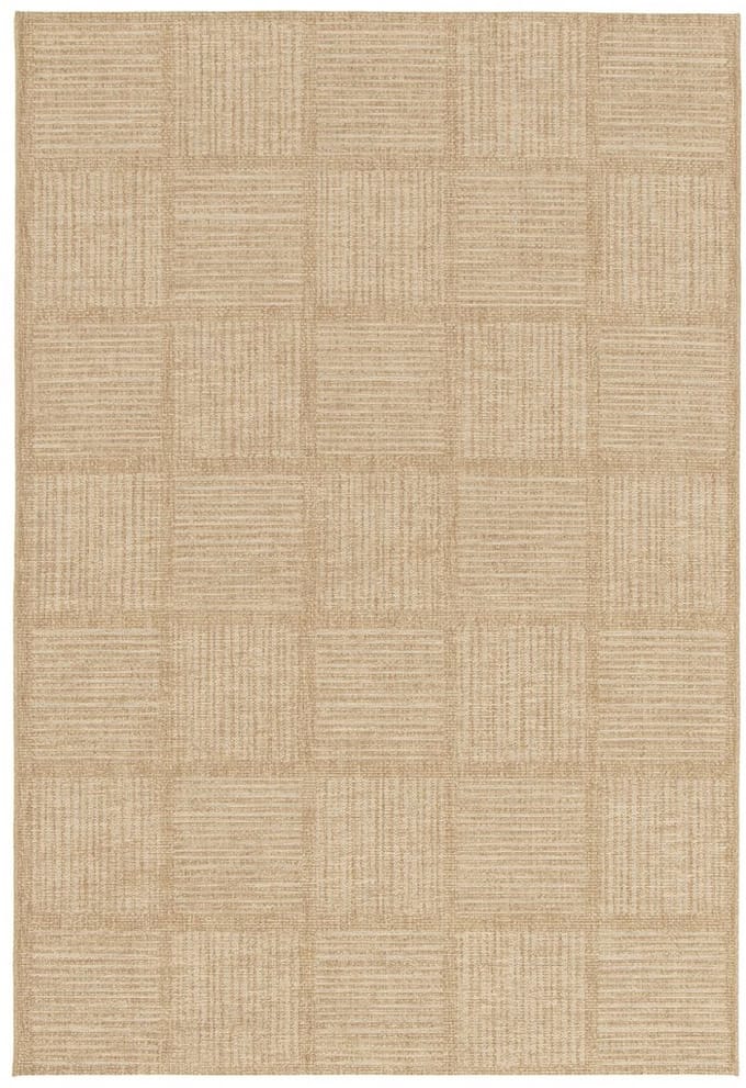 Buitenkleed blokken - Twill Tile beige/wit 200x290