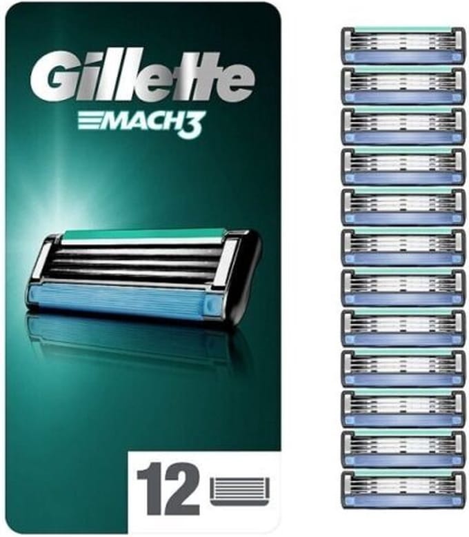 Gillette Mach3 - 12 Stuks - Scheermesjes