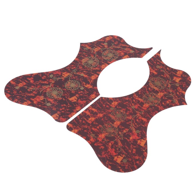 2 Pièces Guitare Garde Plaque de Protection en Plastique Pack Set Accessoire Remplacement pour Acoustique Marron marron