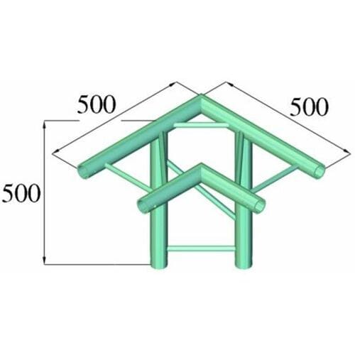 Alutruss BILOCK BQ2-PAL31H Ladder truss 3-voudige hoek 90 °