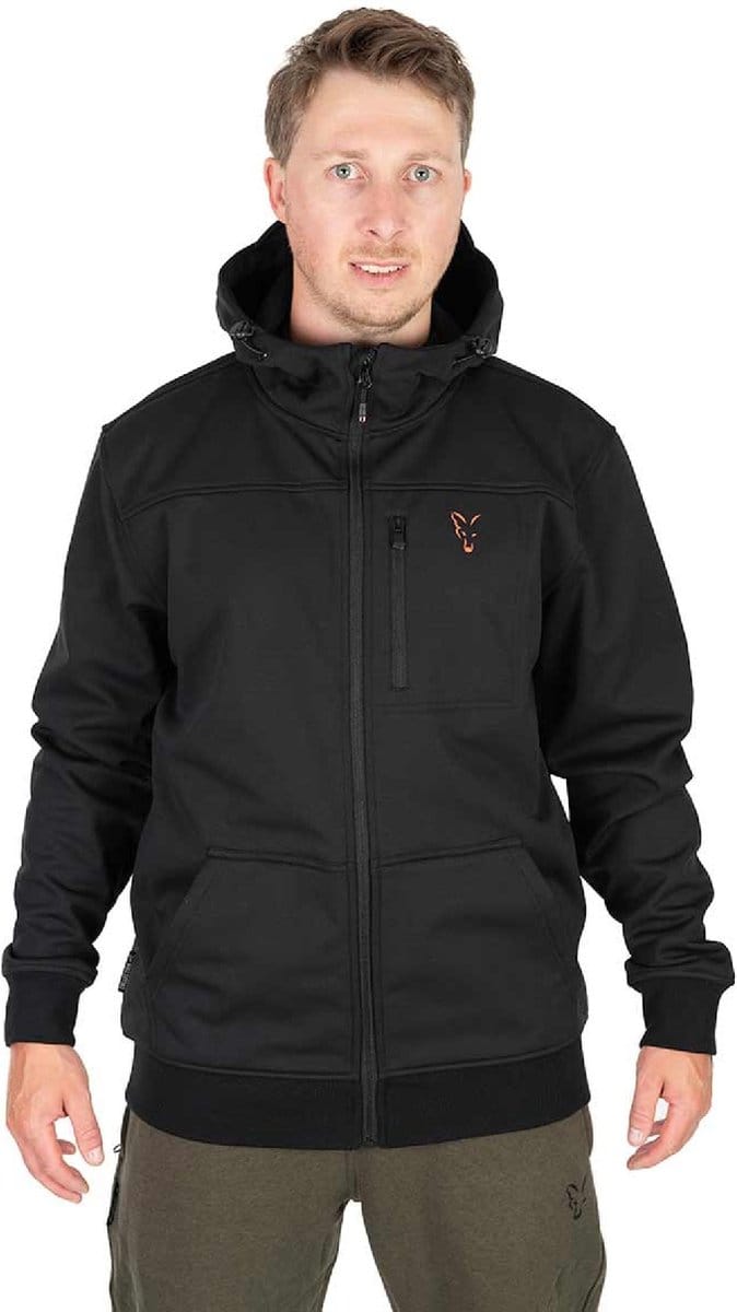 Fox Collection Soft Shell Jacket Black & Orange Small