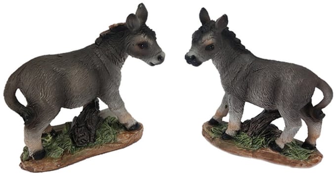 PIA Soft Toys - Set van 2 Ezel Speelfiguren - 2 ass. - 6.5 cm