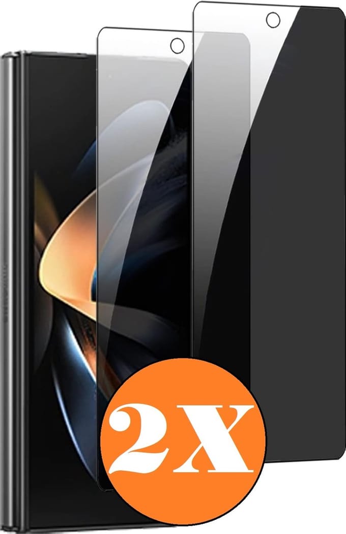 Screenprotector Geschikt voor Samsung Z Fold 4 Privacy screenprotector 2 Stuks / Samsung Z Fold 5 screenprotector Privacy - Full screen protector tempered glass - gehard glas Geschikt voor Fold 4/5