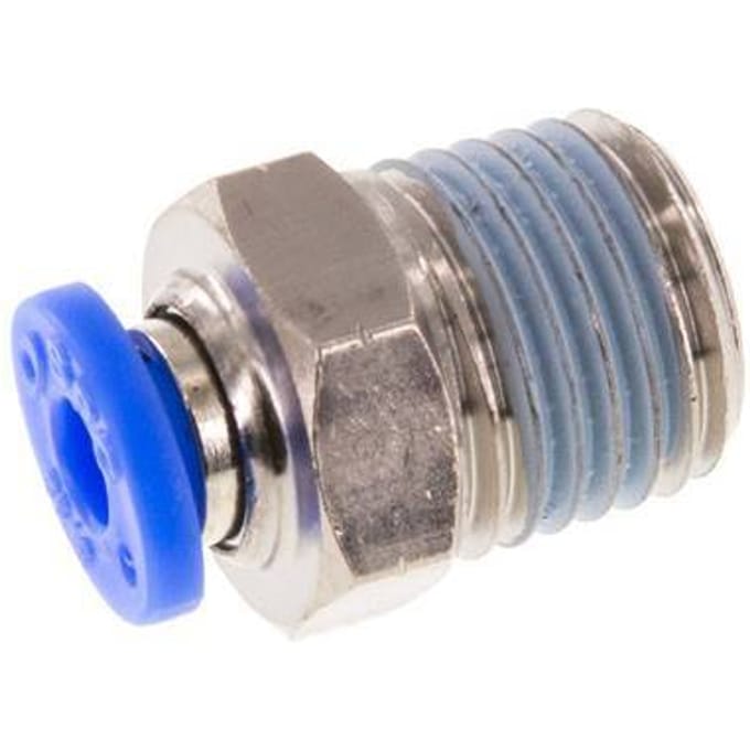 5/32'' x 1/4'' NPT Messing/PBT Insteekfitting buitendraad NBR [5 Stuks]
