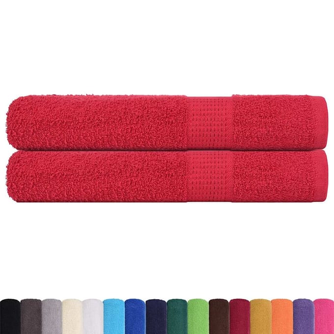 vidaXL - Saunahanddoeken - FROGN - 2 - st - 80x200 - cm - 360 - g/m² - rood