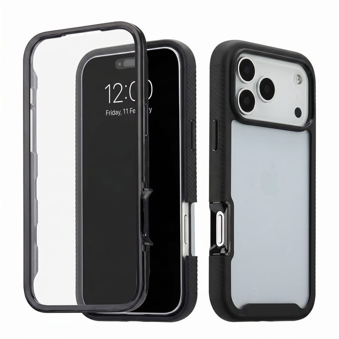 imoshion Hoesje - Geschikt voor Apple iPhone 18 Pro Max / 17 Pro Max - 360° Full Protective Case - Zwart