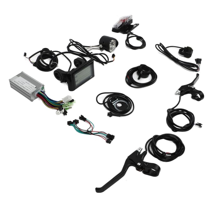 36V 48V 17A Fiets Modified Controller S900 Display Panel Elektrische Fiets Ombouwset voor 250W-350W Tandwielmotor black