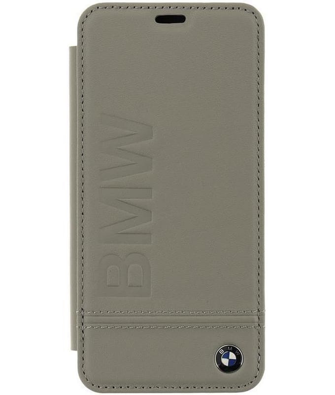 BMW Signature Leather Book Case - Leer - Samsung Galaxy S9 - Taupe