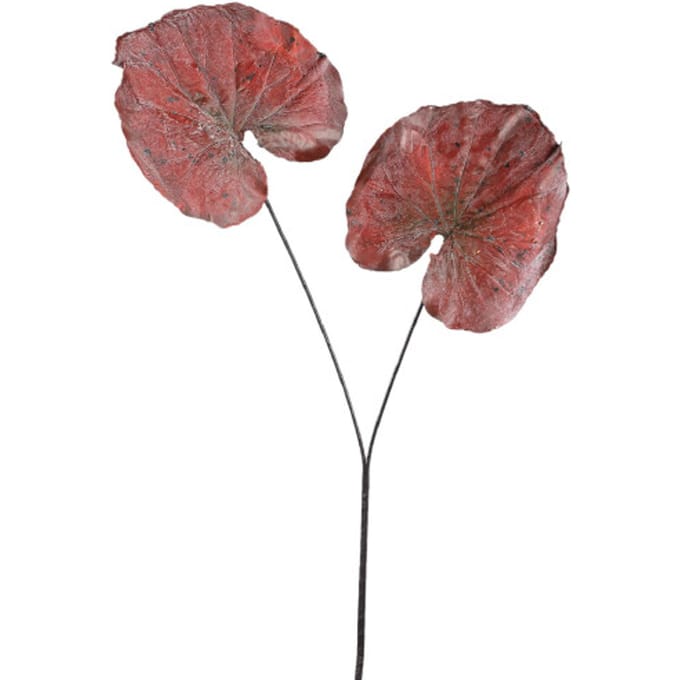 PTMD - Kunstblad Leaves - Rood - 62x57x90cm