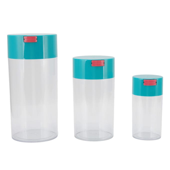 Luchtdichte Pot Set Transparant 2100ml 1100ml 400ml Plastic Vacuüm Bewaardozen voor Gedroogd Fruit Koffie white