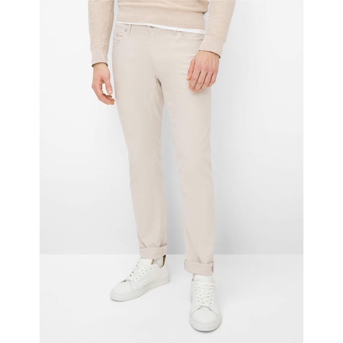 Brax Heren Broek  Style CHUCK BEACH, lichtbeige, maat 35/32