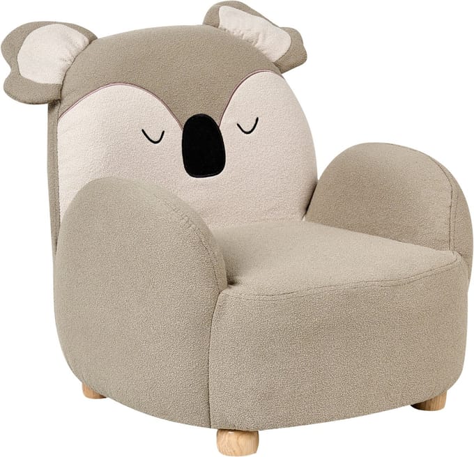 HERVIK - Kinderfauteuil - Taupe - Polyester