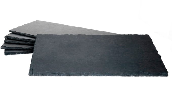 Set van 6 leistenen borden 17x34 cm - 23464646