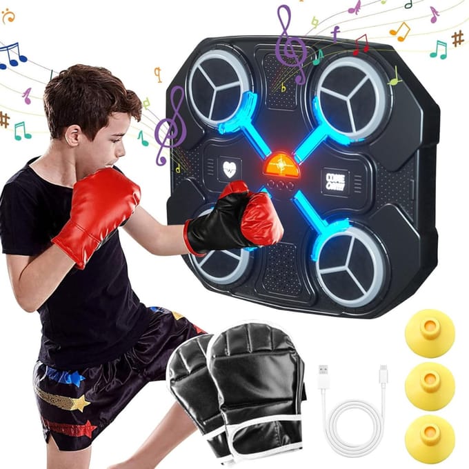 Boxing Machine - Boksbal - Bokszak met Muziek - Zwart