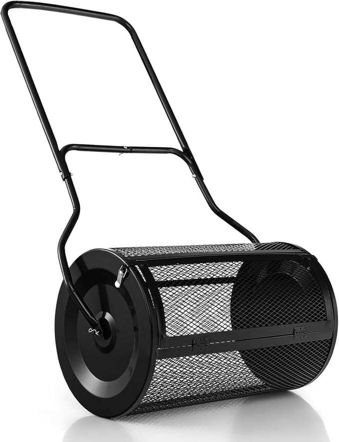 Compost Verspreider - Tuin Strooier - Gras Bemesten - Grote Capaciteit - 80 Liter - Groen