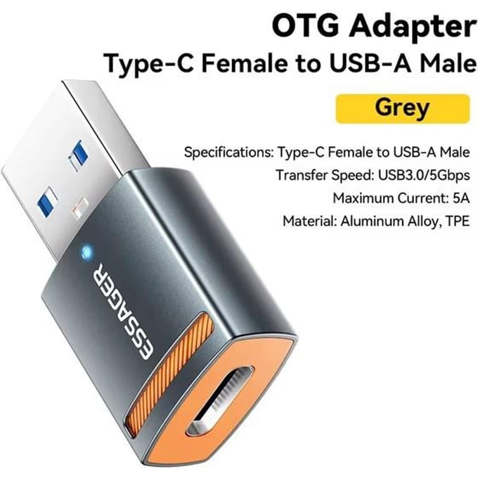 Essager USB3.0 OTG-adapter Type-C USB-A Micro vrouwelijk naar USB Micro iP Type-C mannelijk converter voor Macbook Xiaomi iPhone OTG-adapter Type-C to USB3.0 5A