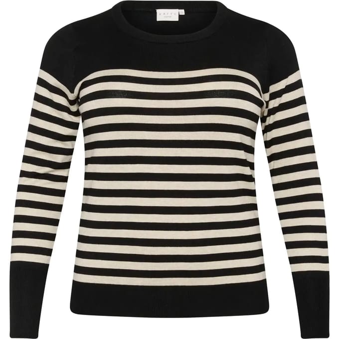 Kaffe Curve KClizzy Striped Knit Pullover Dames - Maat M