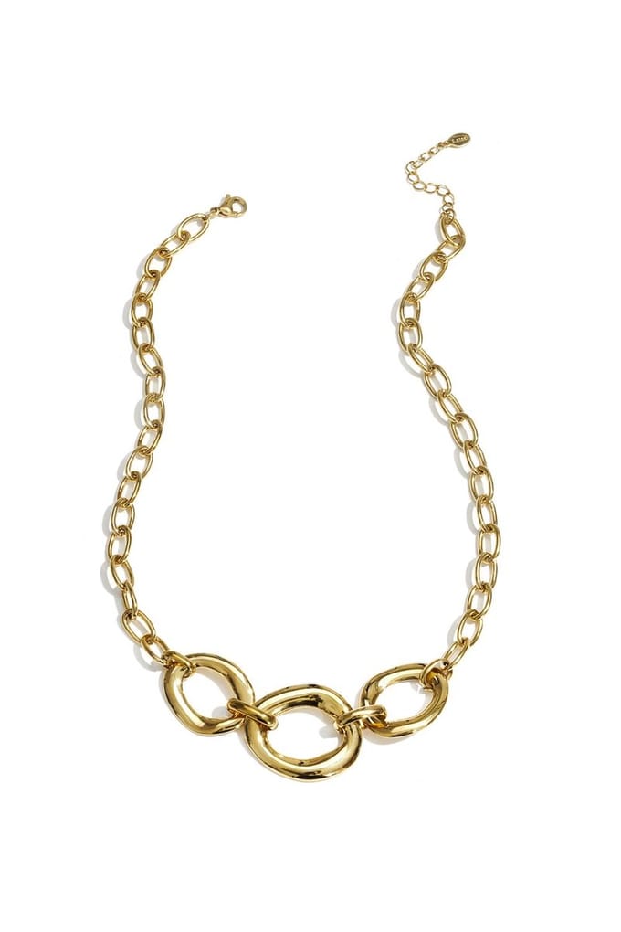 Bijoutheek Collier Cirkels Organisch Statement Goudkleurig