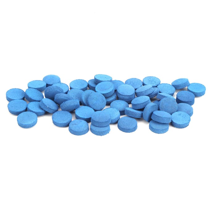 50 pièces Cuir PU Embouts de queue de billard Pool Accessoire de remplacement de queue de billard avec boîte de rangement blue