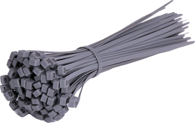 TD47 Kabelbinders 4.8 x 200 mm Grijs - Tie wraps - Tyraps