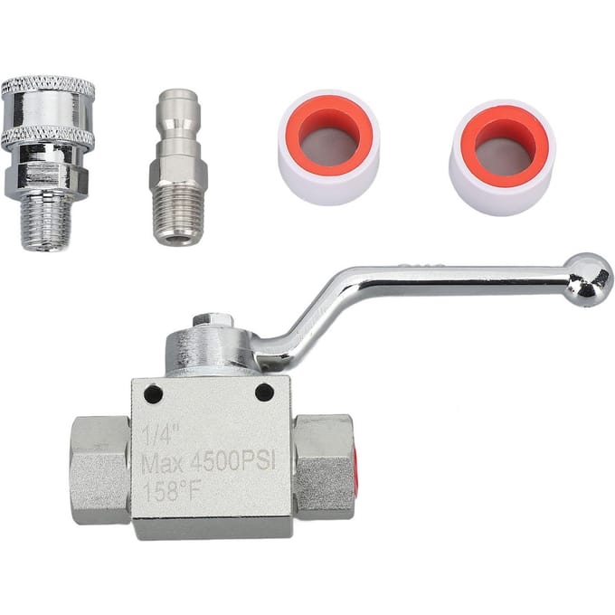 Hogedrukreiniger Kogelkraan Kit RVS Snelkoppelingen 4500 PSI Slangaccessoires