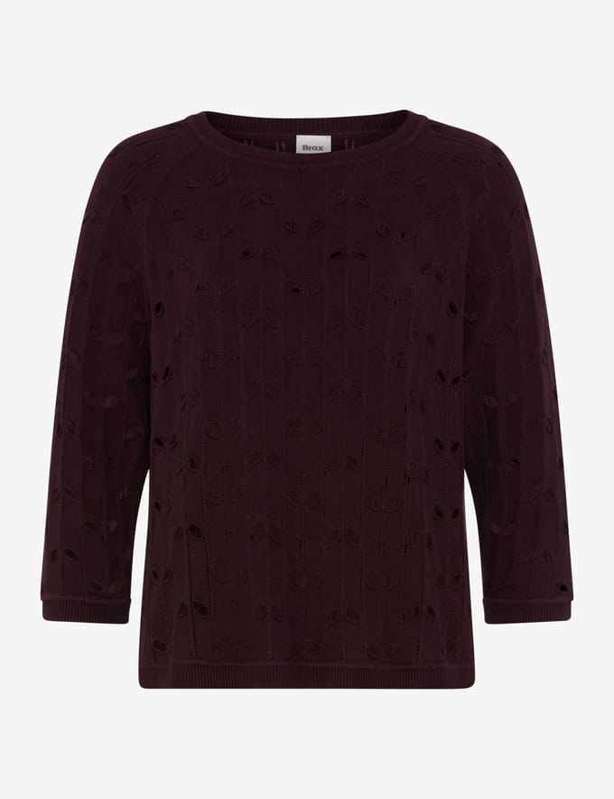 Brax Dames Trui  Style NALA blackberry violet, donkerpaars, maat 32