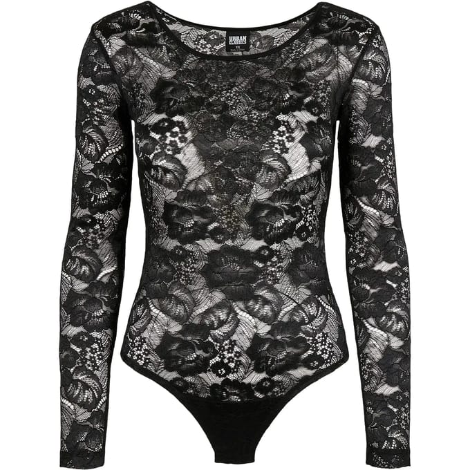 Damesbodysuit met lange mouwen in kant Urban Classics (GT)